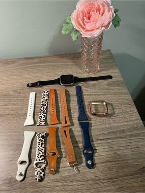 Fitbit Versa 2 with Interchangeable Bands - Black, White, Leopard, Brown, Navy